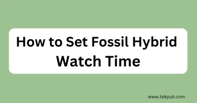 How to Set Fossil Hybrid Watch Time